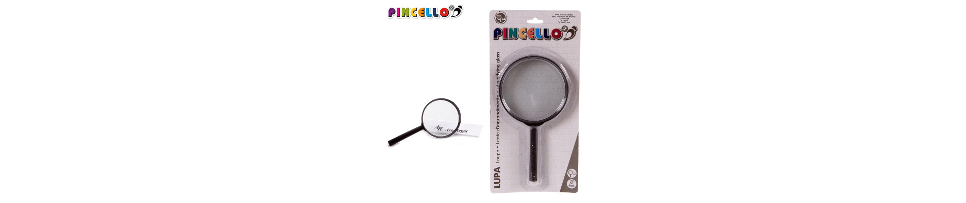 LUPA VIDRIO CON MANGO NEGRO DIAM 9CM
