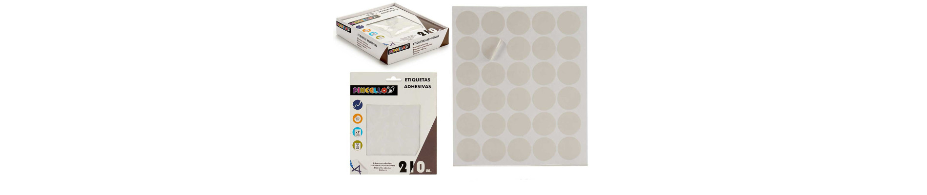 ETIQUETAS ADHESIVAS DIAM 25MM 7 PAGINAS