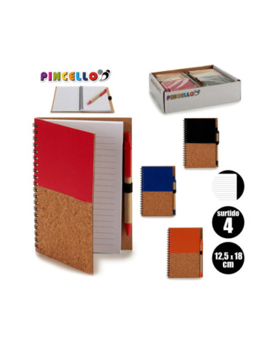 LIBRETA 12,5X18CM TAPA MADERA S4 140 PAG