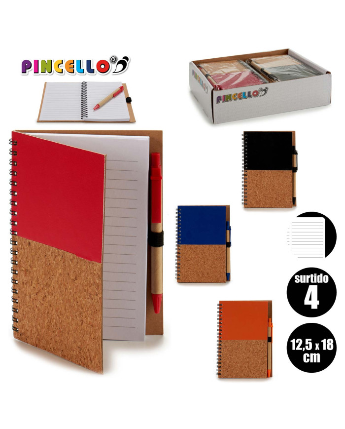 LIBRETA 12,5X18CM TAPA MADERA S4 140 PAG