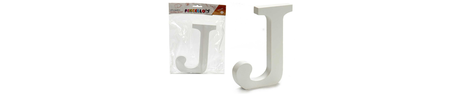 LETRA K MADERA BLANCA 1,8X15CM
