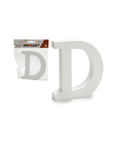 LETRA D MADERA BLANCA 2X11CM