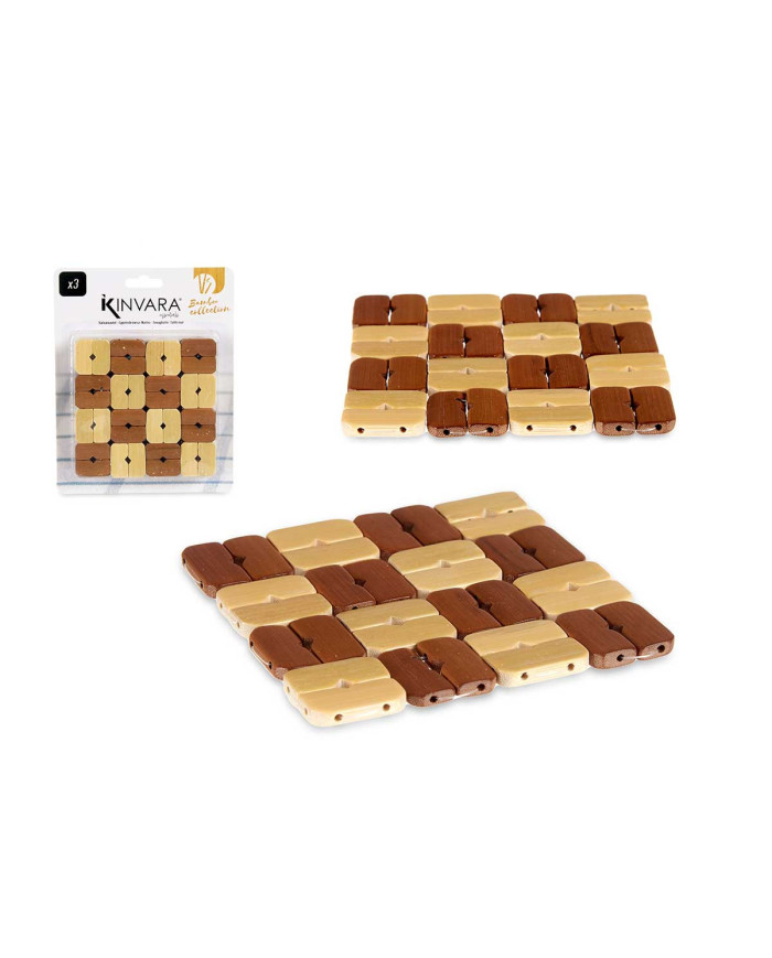 SET 3 SALVAMANTELES BAMBU CUADRADO