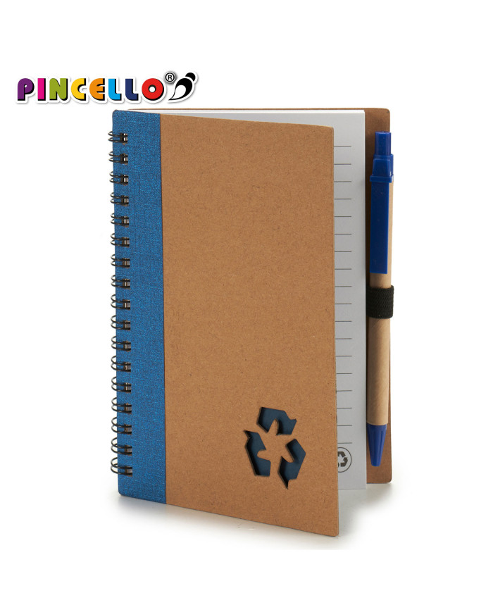 LIBRETA CARTON RECICL Y BOLI 16X12CM S4