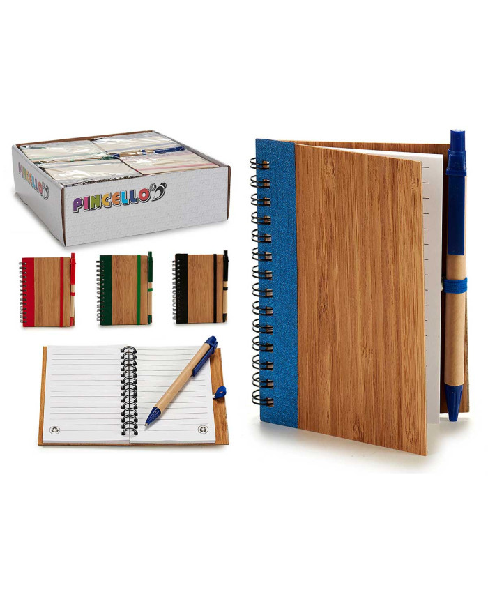 LIBRETA BAMBU GOMA LISA Y BOLI 13X10CM S