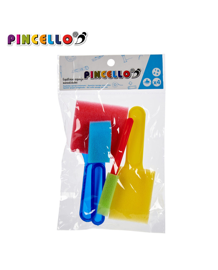 JUEGO 4 ESTAPULAS ESPONJA MANUALIDADES