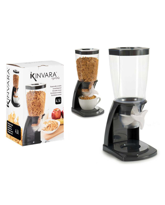 DISPENSADOR CEREALES PLASTICO GRIS