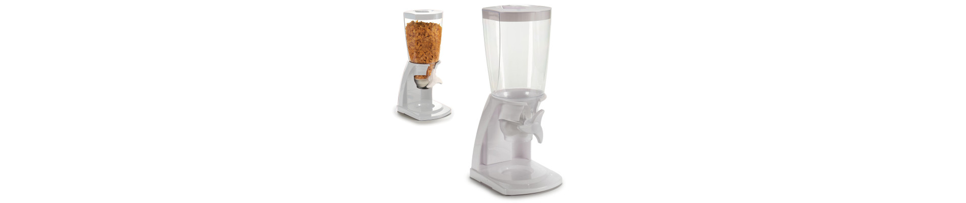 DISPENSADOR CEREALES PLASTICO BLANCO