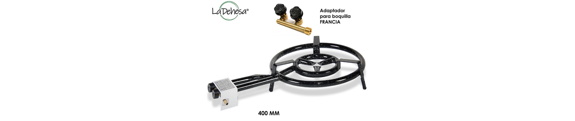 QUEMADOR PAELLERO FRANCIA A GAS 400 MM