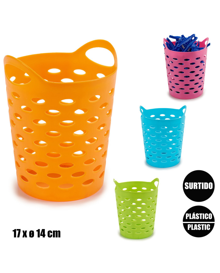 CESTA PLASTICO REDONDA MULTIUSOS SURT 4