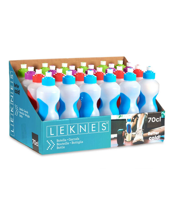 BOTELLA PLASTICO CON TAPA SURT 4 COL