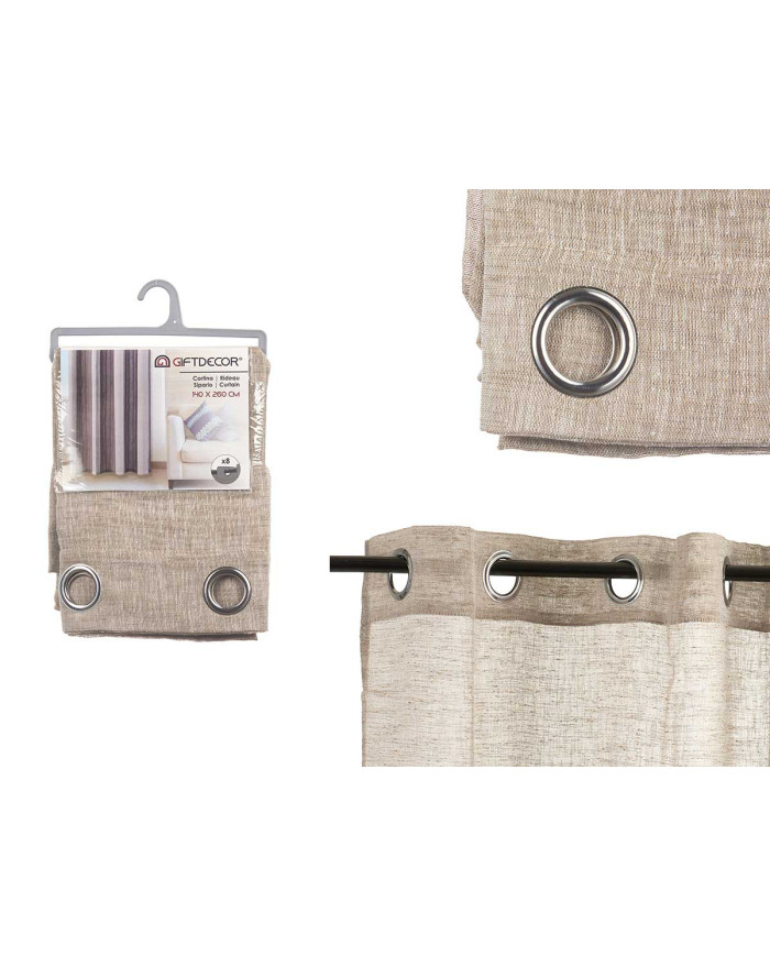 CORTINA 140X260CM 8 ANILLAS BEIGE