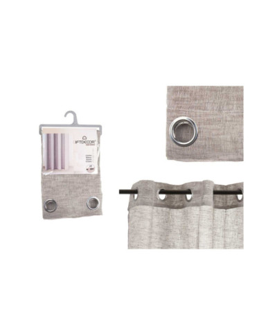 CORTINA 140X260CM 8 ANILLAS MARRON
