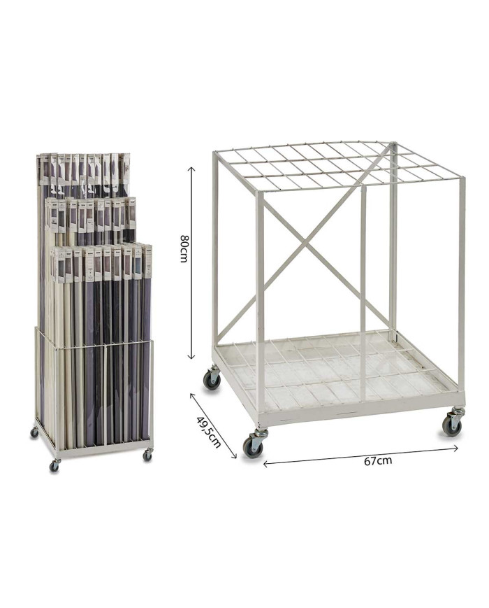EXPOSITOR ACERO CAPAC 90 UNID (ESTORES NO INCLIUD)