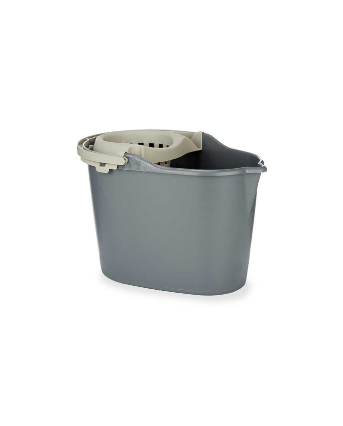 CUBO FREGAR CON ESCURRIDOR 15L ANTRACITA