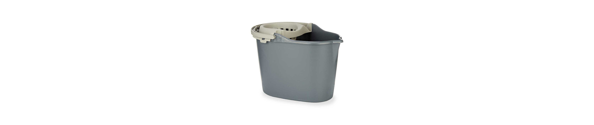CUBO FREGAR CON ESCURRIDOR 15L ANTRACITA