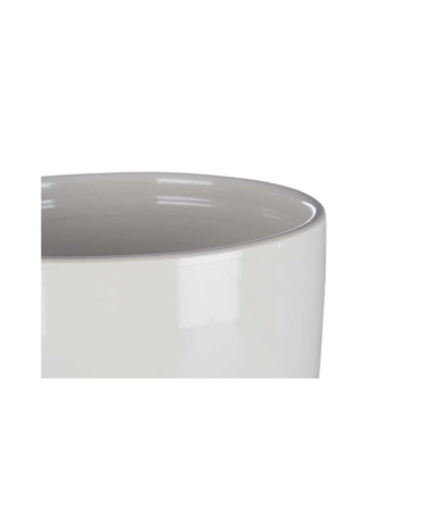 SET 2 MACETAS CERAMICA ABOMBADA 22 28CM GRIS