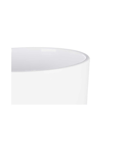 SET 2 MACETAS CERAMICA CILINDRO 22 27CM BLANCA