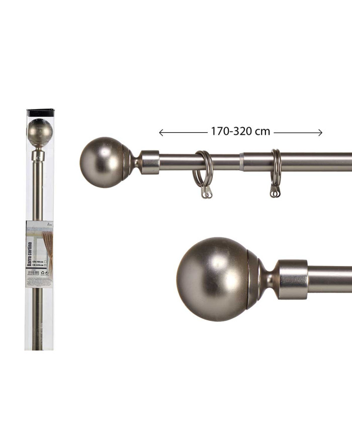 BARRA CORTINA 170 320CM BOLA