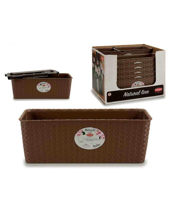 JARDINERA NATURAL RESER AGUA 40CM MARRON