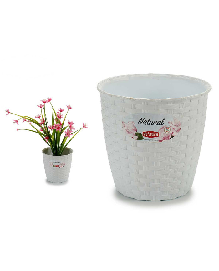 MACETA NATURAL INTER EXTER 14DIAM BLANCO