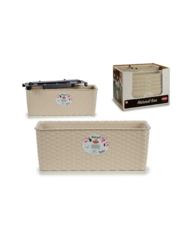 JARDINERA NATURAL RESER AGUA 40CM BEIGE