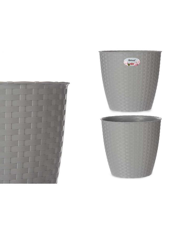 MACETA NATURAL INTER EXTER 29 DIAM GRIS