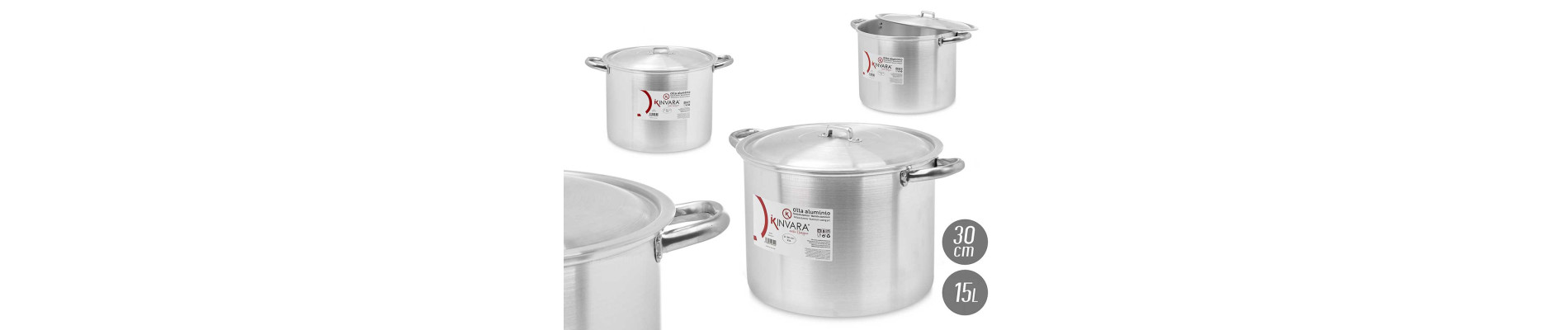 OLLA ALUMINIO 30 CM 15 L