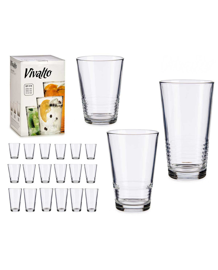 SET 18 VASOS LINEAS
