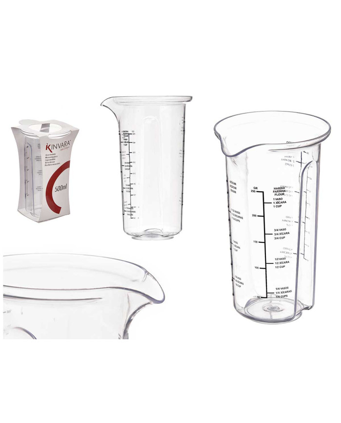 VASO MEDIDOR TRANSPARENTE 500ML
