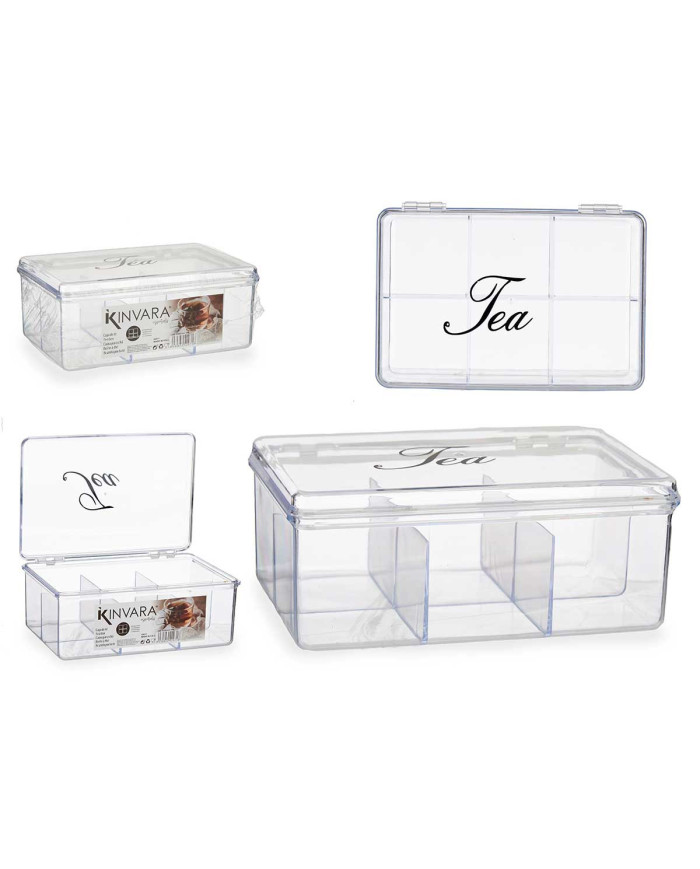 CAJA ORGANIZADORA 6 HUECOS TAPA TRANSP