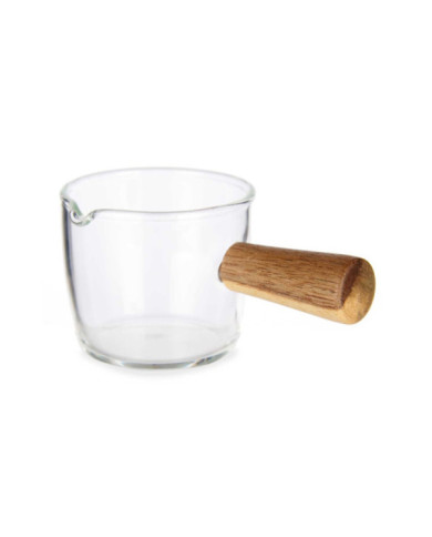 CAZO 100ML DE CRISTAL BOROSILICATO MANGO MADERA