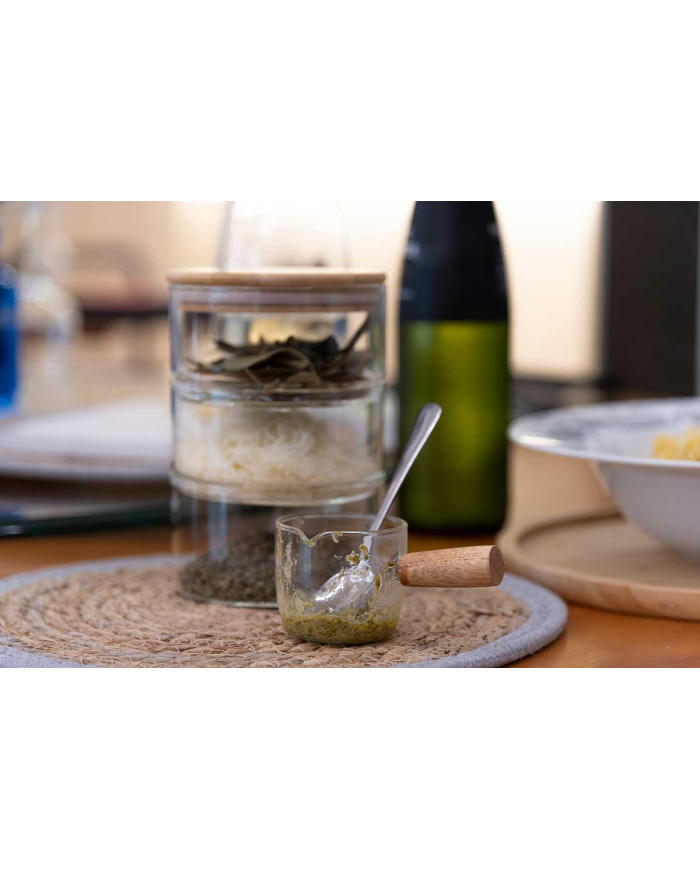 CAZO 100ML DE CRISTAL BOROSILICATO MANGO MADERA