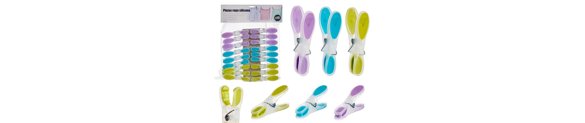 JUEGO 20 PINZAS PLASTICO