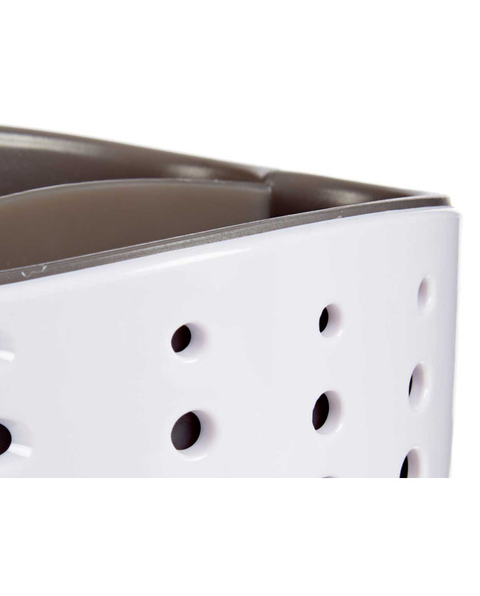 PORTAESTROPAJOS PLASTICO DOBLE BLAN GRIS