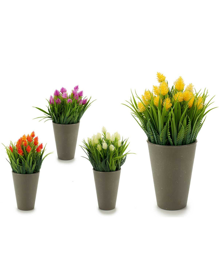 MACETA GRIS FLOR ESPIGA SURT 4 COLORES