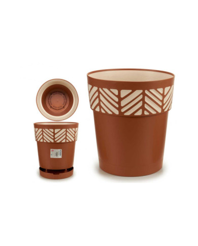 MACETA PLASTICO 30 CM ORFEO TERRACOTA