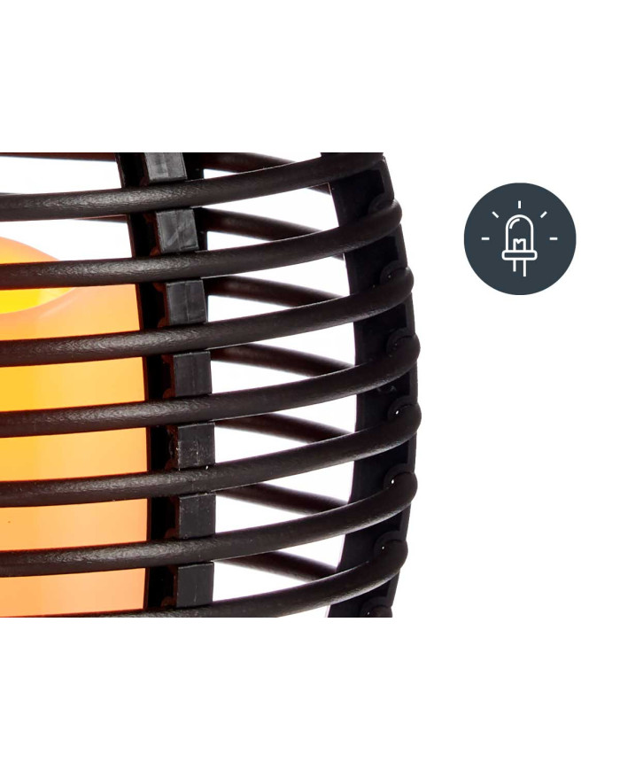 FAROL VELA LED CON ASA 16,5X21 CM
