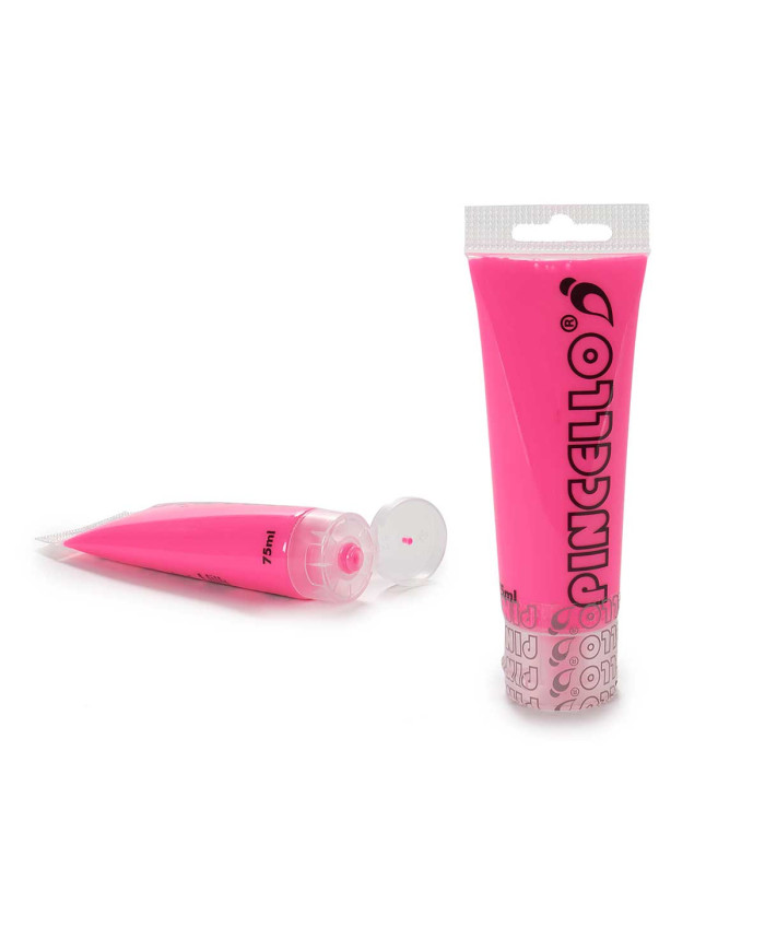 TUBO PINTURA ACRILICA NEON 75ML ROSA