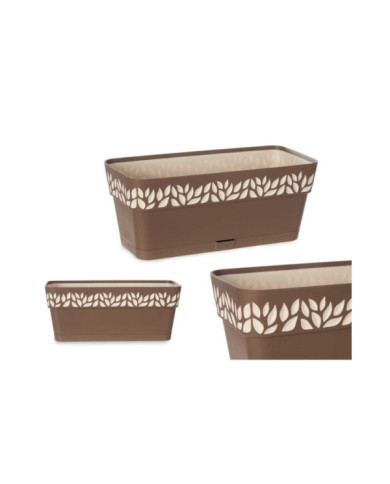 JARDINERA PLASTICO 30CM CLOE MARRON