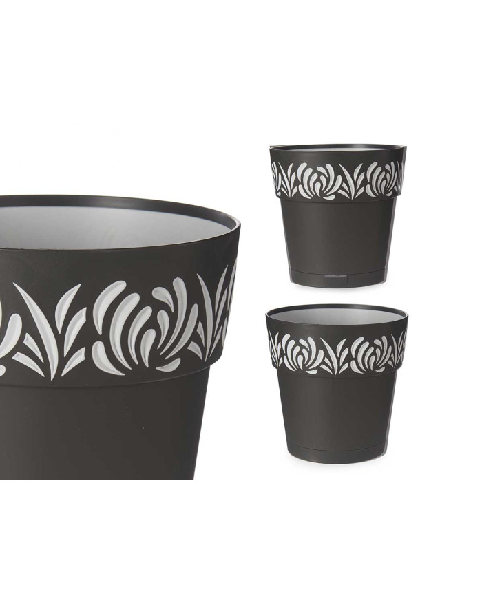 MACETA PLASTICO 20 CM GAIA ANTRACITA