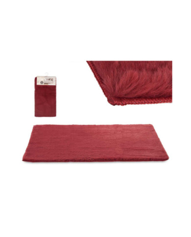 ALFOMBRA PELO CORTO GRANATE 60 X 90