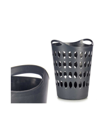 CESTO PLASTICO 50L C ASAS ANTRACITA