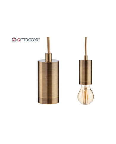 LAMPARA COLGANTE ACERO ORO