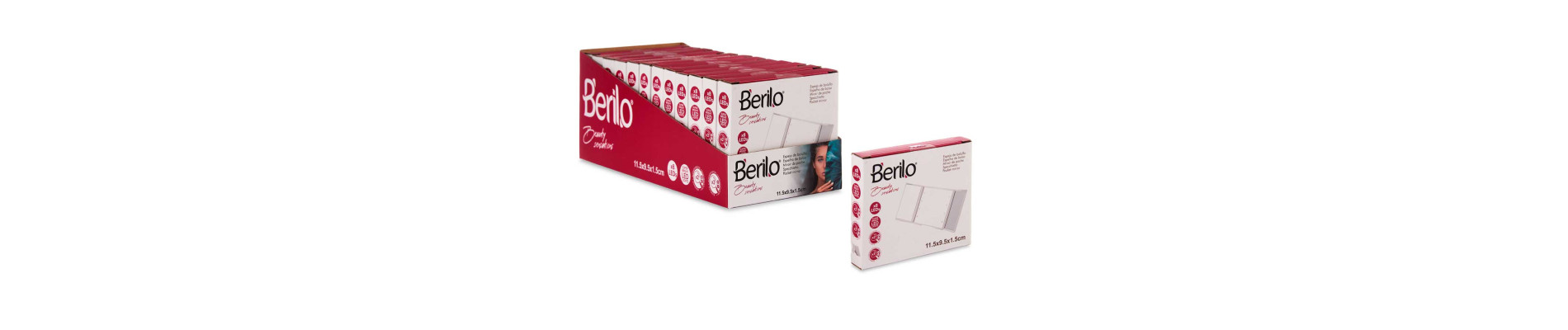 ESPEJO BOLSILLO ABS 1X 2X 3X CON LED