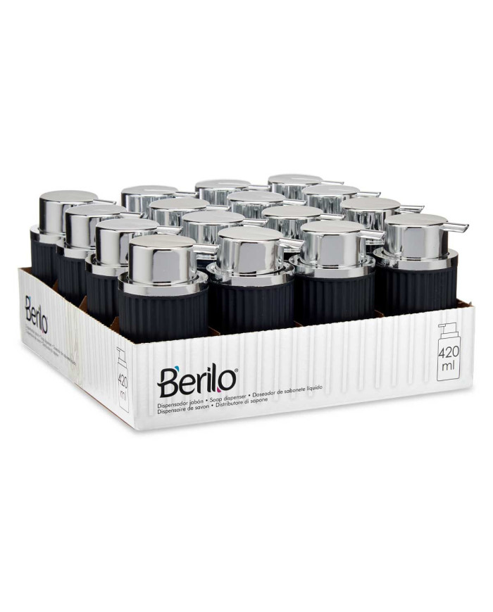 DISPENSADOR JABON PLASTICO 420ML ANTRACITA