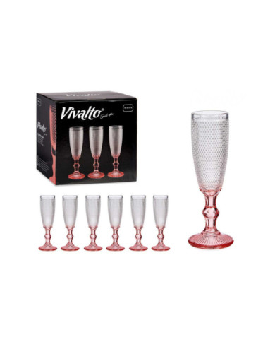 COPA PUNTOS CAVA PIE ROSA 180ML