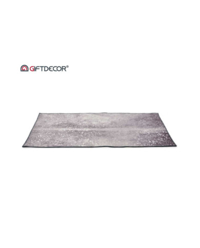 ALFOMBRA GRIS 133X190CM CON MANCHAS PLATEADAS