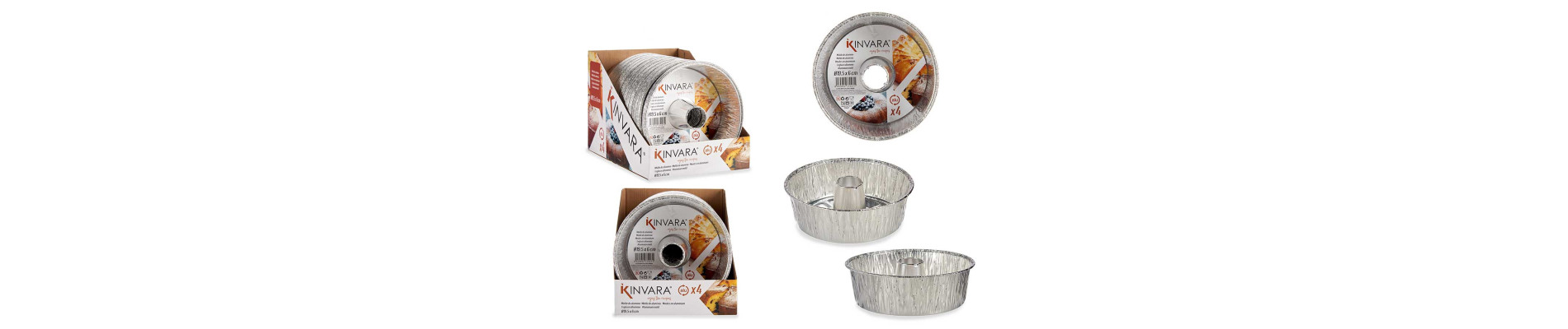 SET 2 MOLDES DE ALUMINIO FLAN GRANDE