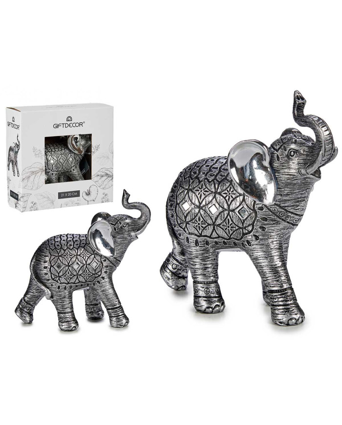 ELEFANTE RESINA MEDIANO PLATA
